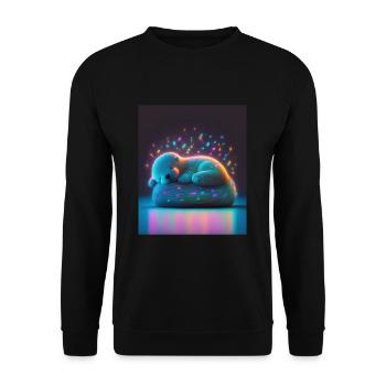 Otter Pet Owners Funny Sleepyhead Otter - Unisex Sweatshirt - black - Front - Alina (178cm) & Michal (187cm)