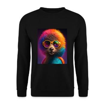African Otter Pride Pop Art Black Afro Otter - Unisex Sweatshirt - black - Front - Alina (178cm) & Michal (187cm)