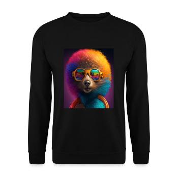 African Otter Pride Pop Art Black Afro Otter - Unisex Sweatshirt - black - Front - Alina (178cm) & Michal (187cm)