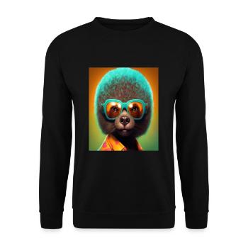 African Otter Pride Pop Art Black Afro Otter - Unisex Sweatshirt - black - Front - Alina (178cm) & Michal (187cm)