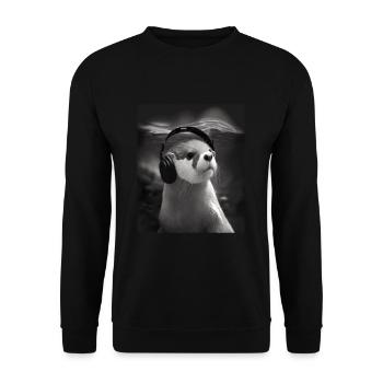 Musicien Animal Propriétaires d’animaux Otter Amateur de musique - Sweat-shirt Unisexe - noir - Devant - Alina (178cm) & Michal (187cm)