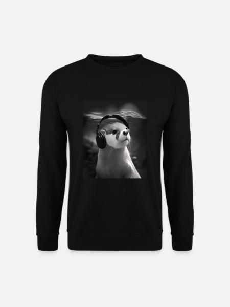 Musicien Animal Propriétaires d’animaux Otter Amateur de musique - Sweat-shirt Unisexe - noir