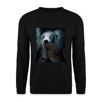 Creepy Otter Creature Spooky Zombie Otter - Unisex Sweatshirt - black - Front - Alina (178cm) & Michal (187cm)