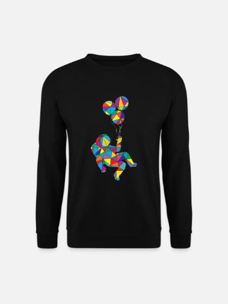 Astronaut Polygon Funny Space - Unisex Sweatshirt - black