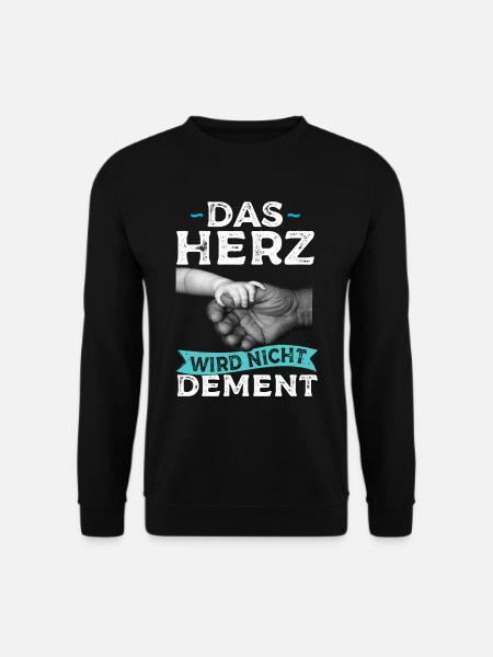 Das Herz Wird Nicht Dement Pflege Altenpfleger - Unisex Pullover - Schwarz