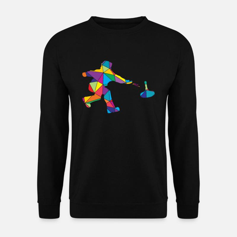 Eisstock Polygon Eisstockschütze - Unisex Pullover - Schwarz