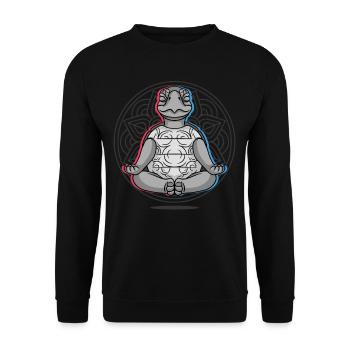 Yoga Tortue Tortues Yoga - Sweat-shirt Unisexe - noir - Devant - Alina (178cm) & Michal (187cm)