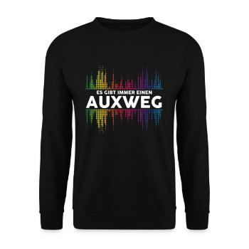 Es Gibt Immer Einen Auxweg Tontechnik Tontechniker - Unisex Pullover - Schwarz - Vorne - Alina (178cm) & Michal (187cm)