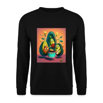 Mexican American Musician Mexican Food Band - Unisex Sweatshirt - black - Front - Alina (178cm) & Michal (187cm)