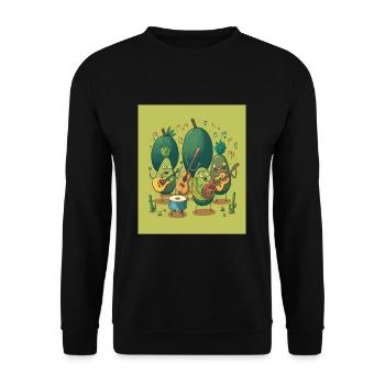 Mexican American Musician Mexican Food Band - Unisex Sweatshirt - black - Front - Alina (178cm) & Michal (187cm)