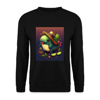Amateur d’avocat végétalien, Amateur d’avocat, Poisson axolotl - Sweat-shirt Unisexe - noir - Devant - Alina (178cm) & Michal (187cm)