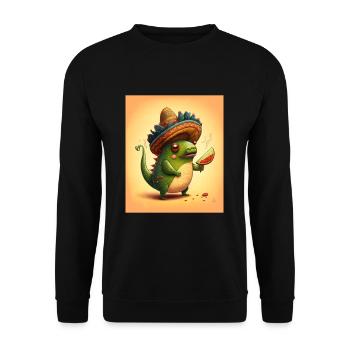 Amateur d’avocat végétalien, Amateur d’avocat, Poisson axolotl - Sweat-shirt Unisexe - noir - Devant - Alina (178cm) & Michal (187cm)