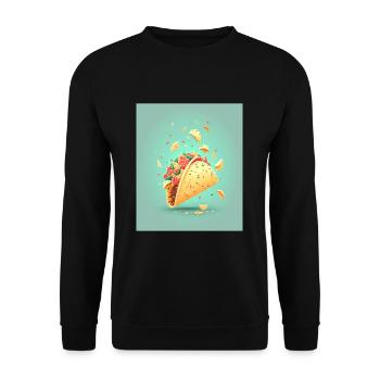 Taco Lover Disassembled Taco Food Humor - Unisex Pullover - Schwarz - Vorne - Alina (178cm) & Michal (187cm)