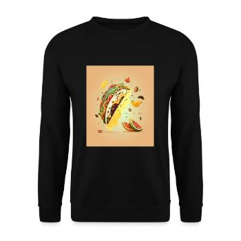 Taco Lover Disassembled Taco Food Humor - Unisex Pullover - Schwarz - Vorne - Alina (178cm) & Michal (187cm)