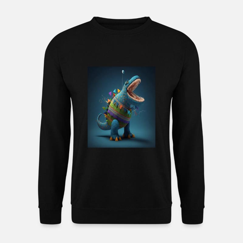 Dinosaur Lover Mexican Dinosaur Pinata - Unisex Sweatshirt - black