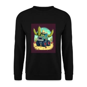 Cactus Plant Collectors Mexican Cactus Plant In A - Unisex Sweatshirt - black - Front - Alina (178cm) & Michal (187cm)