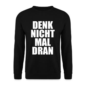 Denk Nicht Mal Dran Gegen Anmache Antisocial Nein - Unisex Pullover - Schwarz - Vorne - Alina (178cm) & Michal (187cm)