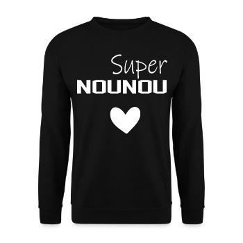 Super Nounou Citation Femme Métier - Sweat-shirt Unisexe - noir - Devant - Alina (178cm) & Michal (187cm)