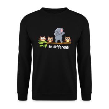Be Different Elephant Be You Autism Elephant - Unisex Sweatshirt - black - Front - Alina (178cm) & Michal (187cm)