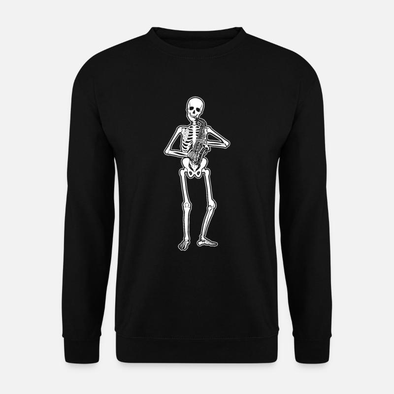 Skeleton Saxophone Halloween - Unisex Sweatshirt - black