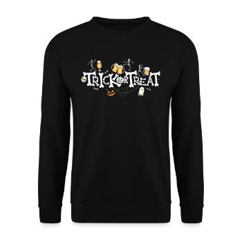 Trick Or Treat Beer - Unisex Pullover - Schwarz - Vorne - Alina (178cm) & Michal (187cm)