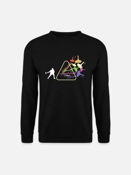 Prisma Eisstock Licht Dreieck Lichtspektrum - Unisex Pullover - Schwarz