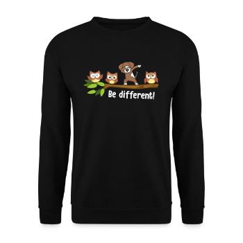 Soyez différent Chien Be You Autism Awareness Dog - Sweat-shirt Unisexe - noir - Devant - Alina (178cm) & Michal (187cm)