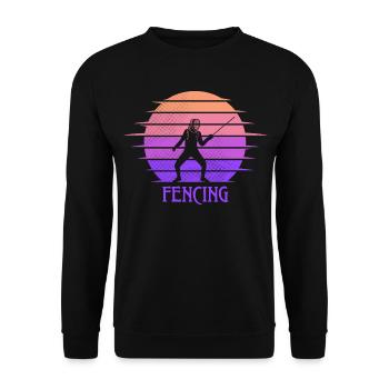Fencing girls fencing épée fencer - Unisex Sweatshirt - black - Front - Alina (178cm) & Michal (187cm)