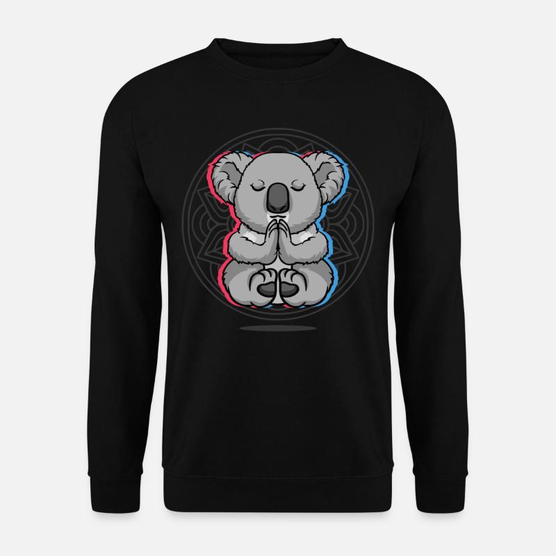 Yoga Koala Koala Yoga - Unisex Pullover - Schwarz