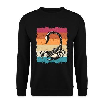 Vintage Scorpions Retro Animal Arachnid Scorpion - Unisex Pullover - Schwarz - Vorne - Alina (178cm) & Michal (187cm)
