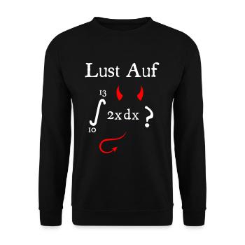 Lust Auf Integral 2xdx mit Grenzen 10 und 13 = 69 - Unisex Pullover - Schwarz - Vorne - Alina (178cm) & Michal (187cm)