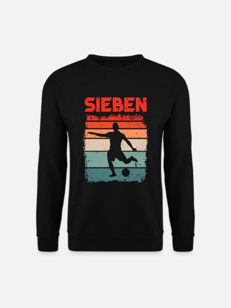 7. Geburtstag Fußball 7 Jahre Alt Fussballer - Unisex Pullover - Schwarz