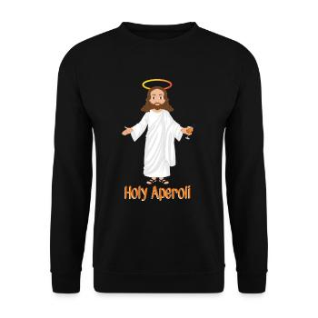 Holy Cocktail Jesus Christ Cocktail - Unisex Pullover - Schwarz - Vorne - Alina (178cm) & Michal (187cm)