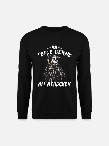 Ich Teile Gerne Mit Menschen Sarkasmus Ironie - Unisex Pullover - Schwarz