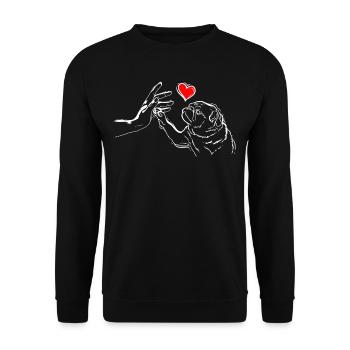 Carlin aime High Five - Sweat-shirt Unisexe - noir - Devant - Alina (178cm) & Michal (187cm)