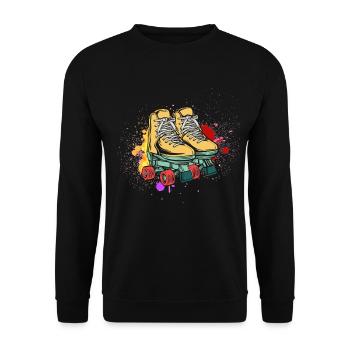 Patins à roulettes Patins à roues alignées Cadeau femme homme - Sweat-shirt Unisexe - noir - Devant - Alina (178cm) & Michal (187cm)