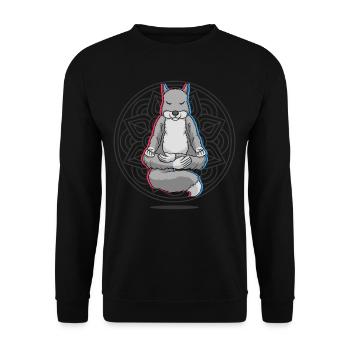 Yoga Écureuil Yoga - Sweat-shirt Unisexe - noir - Devant - Alina (178cm) & Michal (187cm)