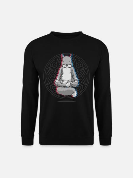 Yoga Eichhörnchen Yoga - Unisex Pullover - Schwarz