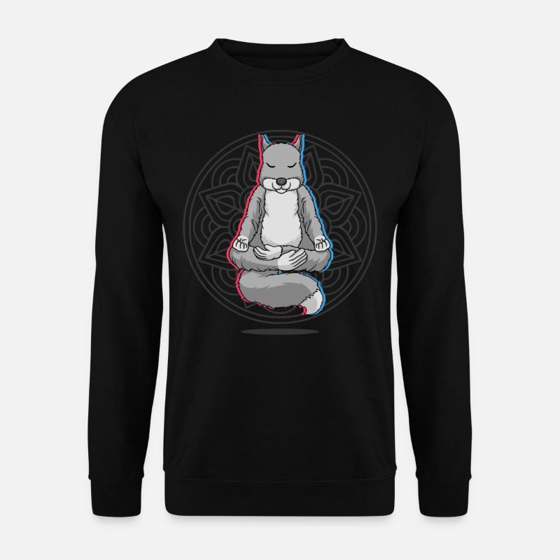 Yoga Squirrel Yoga - Unisex Sweatshirt - black