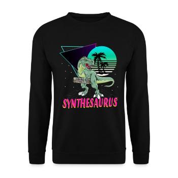 Synthétiseur électronique T-Rex Synthesaurus - Sweat-shirt Unisexe - noir - Devant - Alina (178cm) & Michal (187cm)