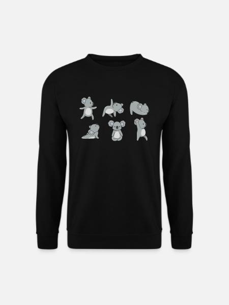 Yoga Koala - Unisex Pullover - Schwarz