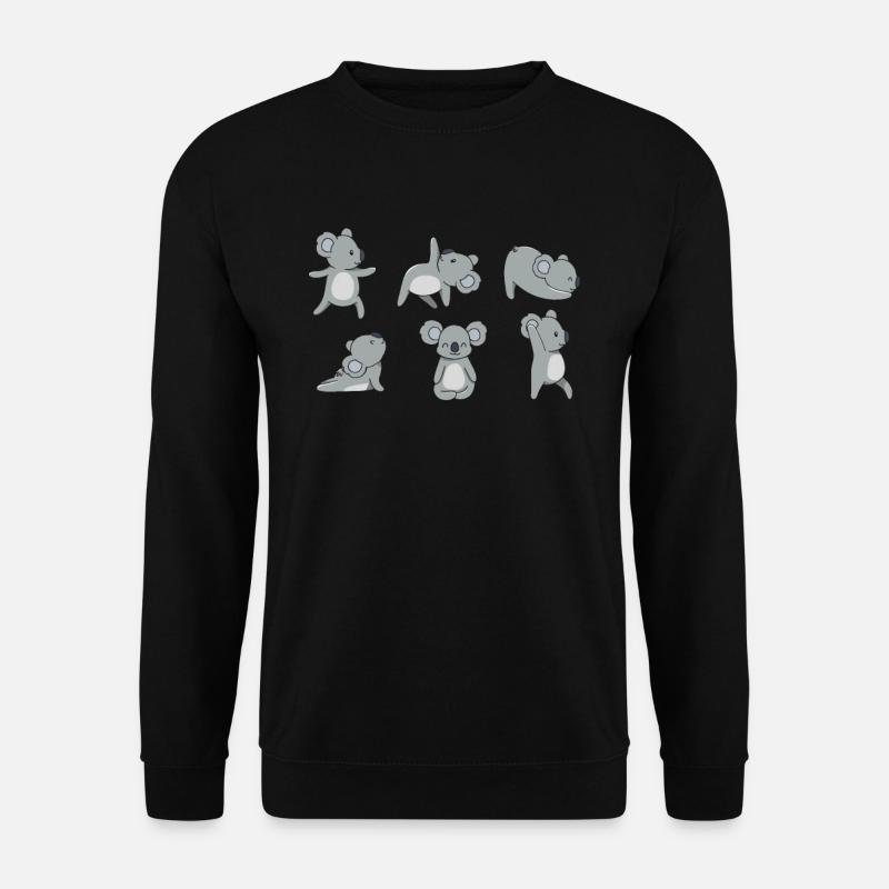 Yoga Koala - Unisex Pullover - Schwarz