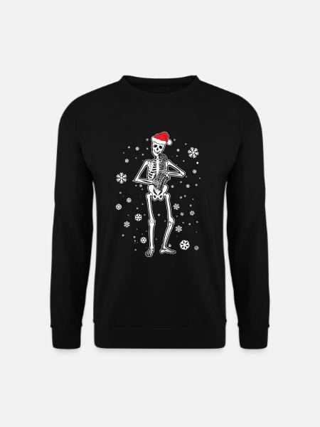 Skeleton Saxophone - Unisex Pullover - Schwarz