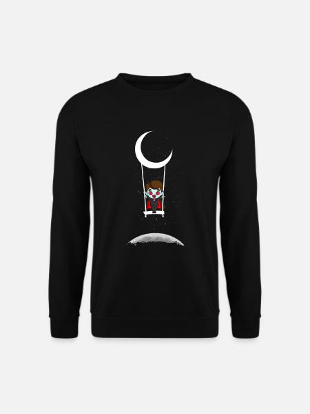 Dracula On Moon Swing Creepy Halloween - Sweat-shirt Unisexe - noir