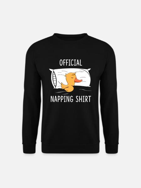 Official Napping Shirt Duck Pajama Sleeping Duck - Unisex Pullover - Schwarz