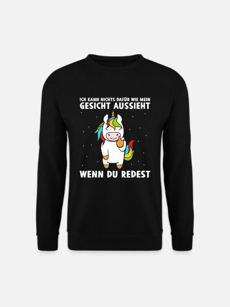 Kann nichts dafür wie mein Gesicht aussieht - Unisex Pullover - Schwarz