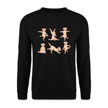 Yoga Labrador Meditation Dog fait des exercices de yoga - Sweat-shirt Unisexe - noir - Devant - Alina (178cm) & Michal (187cm)