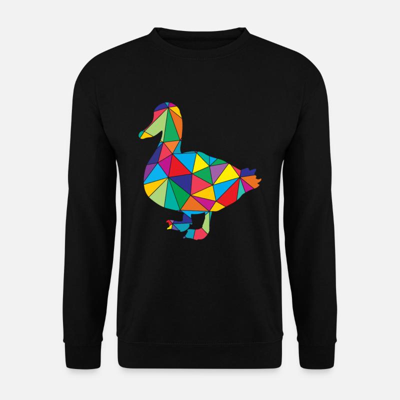 Duck Polygon Low Poly - Unisex Sweatshirt - black