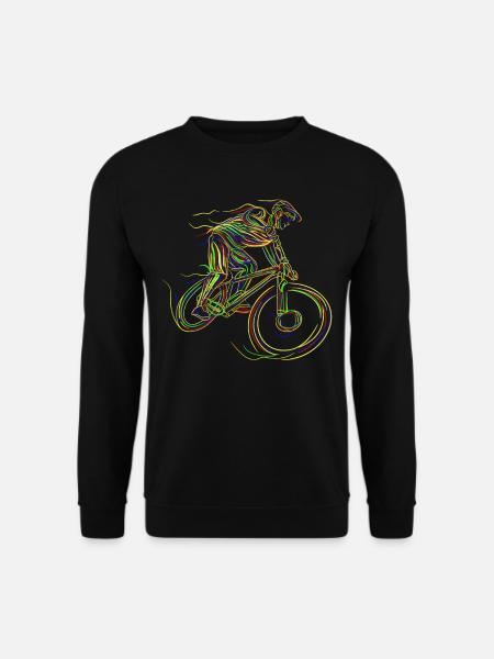 Radfahrer Downhill MTB Mountainbike - Unisex Pullover - Schwarz