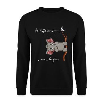 Be Different Elephant Be You Autism Elephant - Unisex Sweatshirt - black - Front - Alina (178cm) & Michal (187cm)